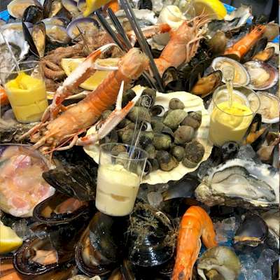 Seafood Platters of Oysters & Shellfishes